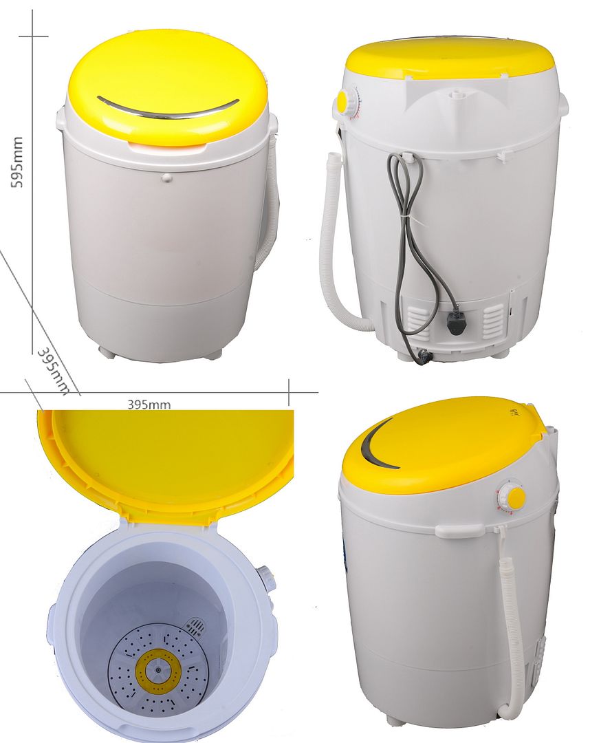 WASH BIN Portable MINI WASHING MACHINE W dryer for Caravan Camping